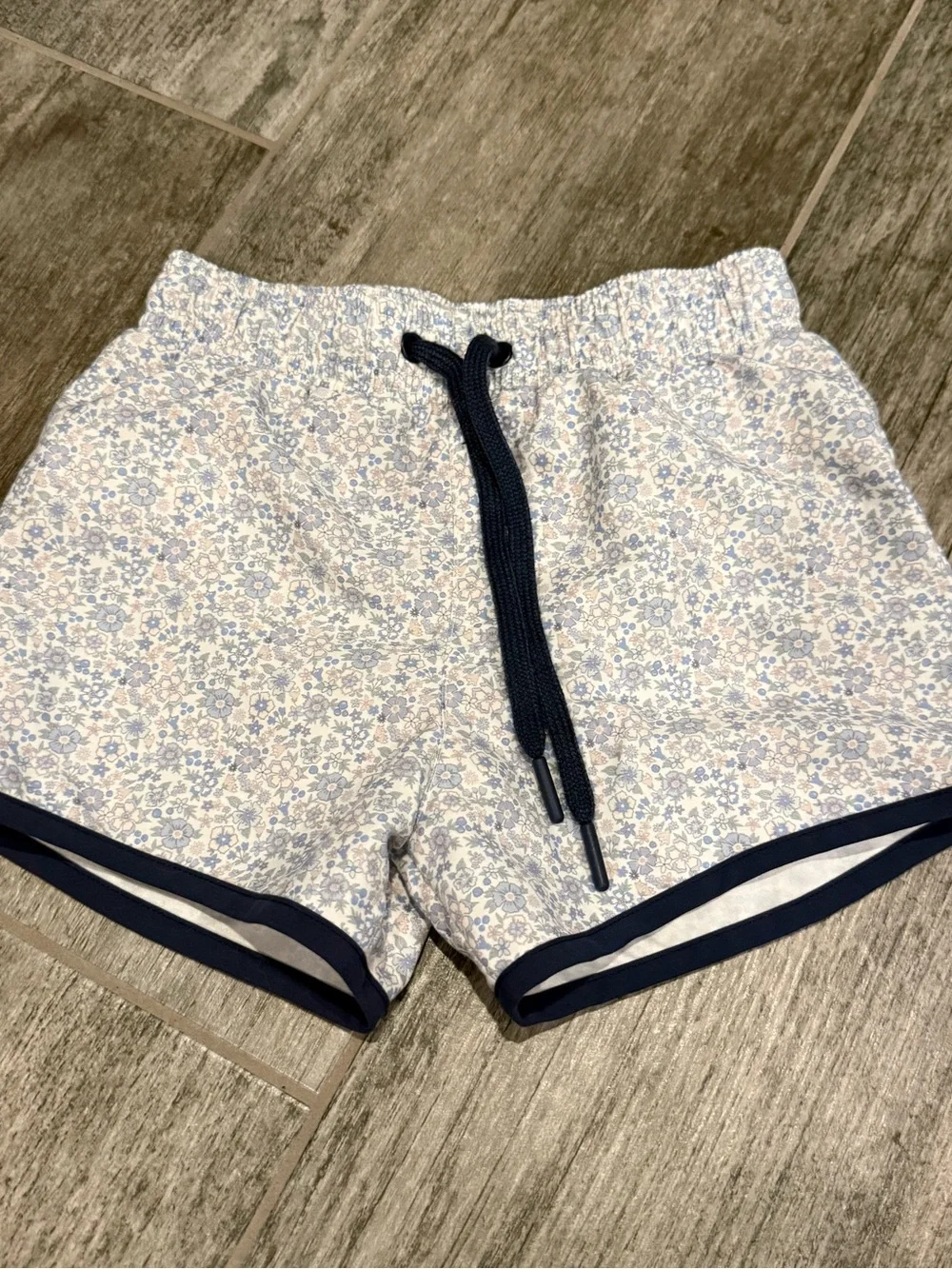Minnow Toddler Swim Trunks with Floral Print - 5/6T